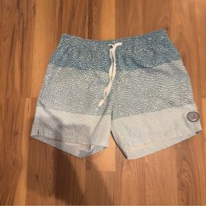 Chubbies Blue and White Men's Swim Shorts